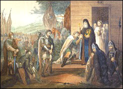 St. Sergius blesses Prince Dimitri.