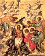 St. John baptizes the Lord