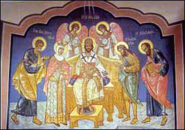 Altar  mural  in  the  church  of  Sts. Peter  and  Paul