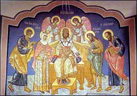 Altar mural in the church of Sts. Peter and Paul