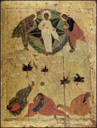 "The Transfiguration". Andrei Rublev. 1405.