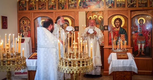 Church feast, with His Eminence Metropolitan Hilarion serving