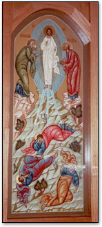 The church icon of Transfiguration.