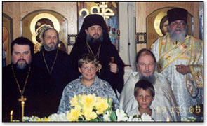 The Bishop with attendant clergy.